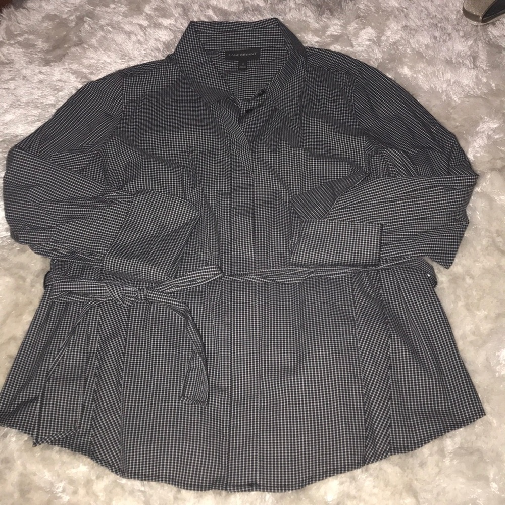 Black & White Checkered Button Up
